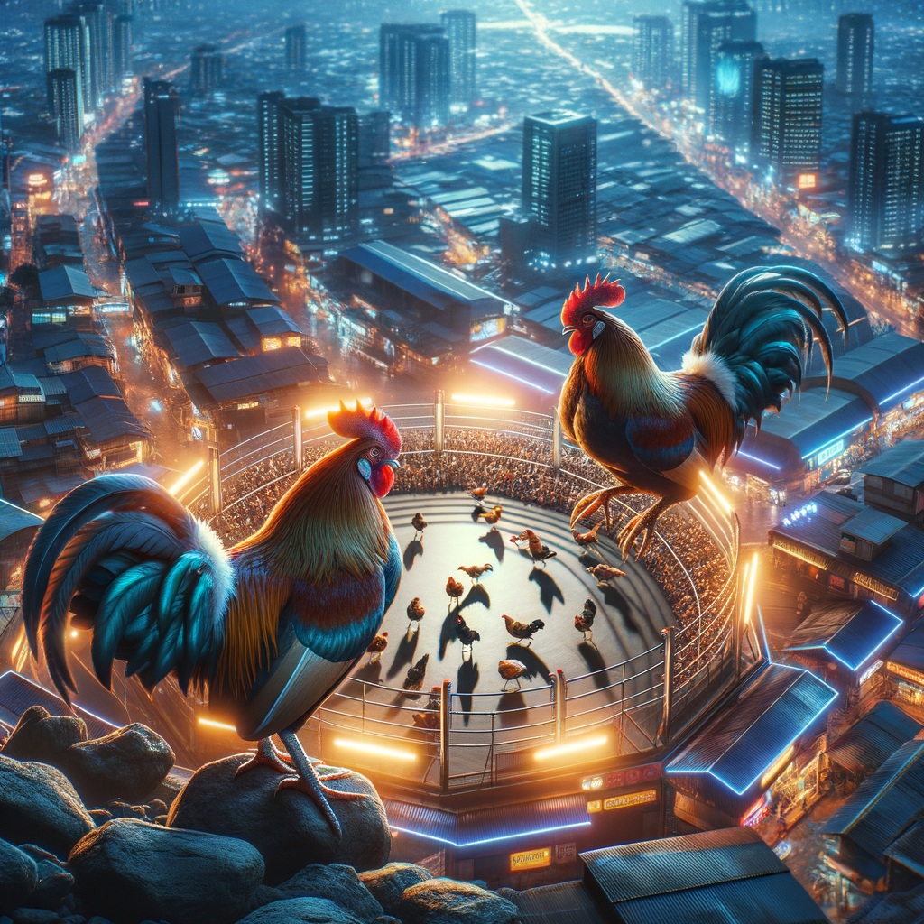 Latihan Ayam Bangkok di Arena: Pemandangan Ultra-realistis dengan Kualitas Majalah