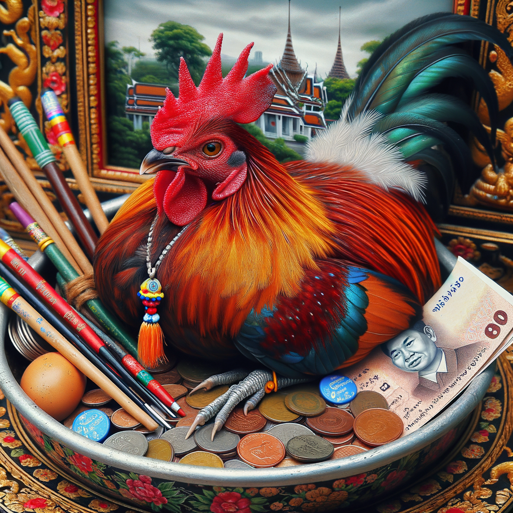 Foto close-up Ayam Bangkok sedang berlatih.