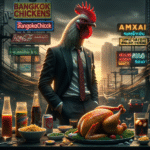 Panduan Membeli Ayam Bangkok Juara - Foto ultra-real berkelas majalah, detail tajam, pencahayaan dramatis.