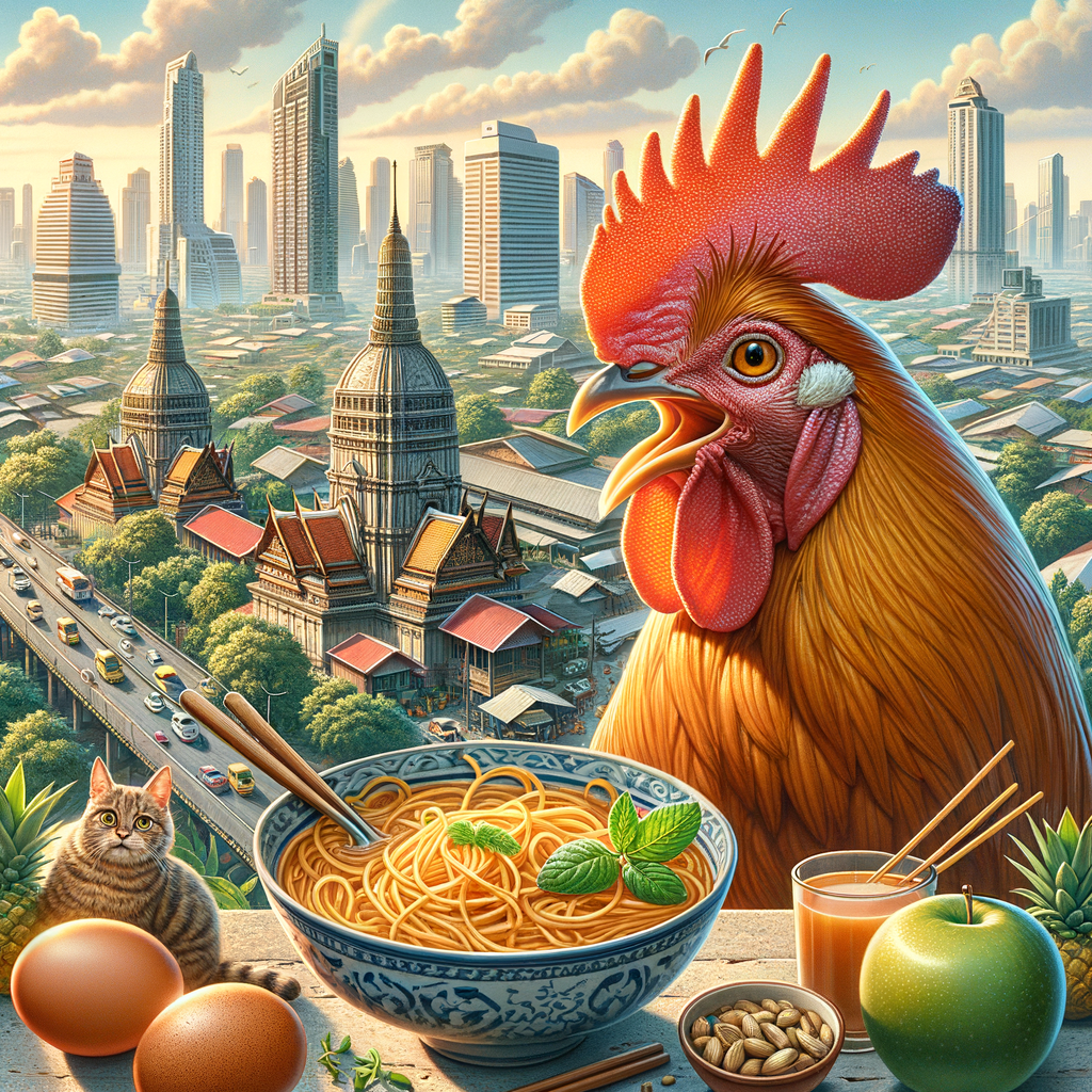 Close-up detail pakan ayam Bangkok yang jernih.