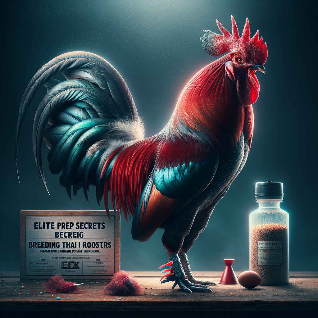 Ayam Bangkok Juara dalam Pencahayaan Dramatis